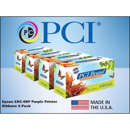 Pci Epson Erc-09 Purple Printer Ribbon 5-Pack For Epson M-160, PK5